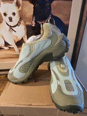 Merrell Moc Speed Streak Evo SE Suede Sneakers Mens SLIP-ON SIZE 10.5 Olive NEW